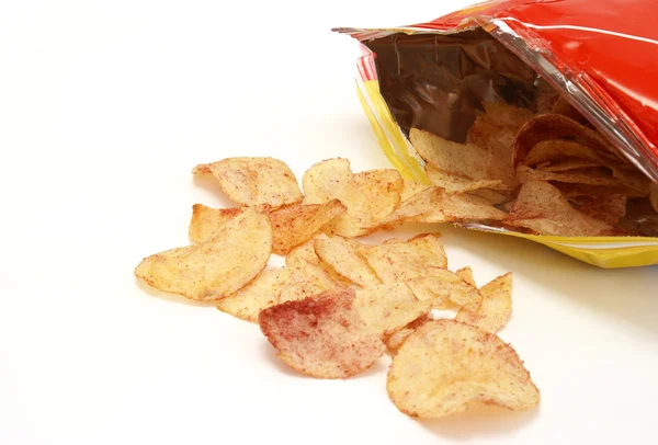 Kečup čipy — Stock fotografie