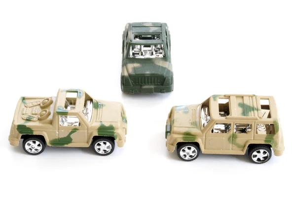 Zabawki pojazdy wojskowe — Zdjęcie stockowe