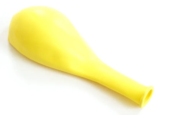 Palloncino giallo sgonfio — Foto Stock