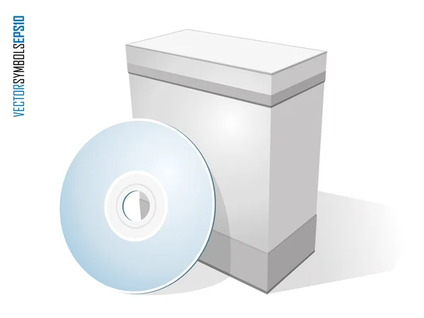 stock vector Blank software box with disc