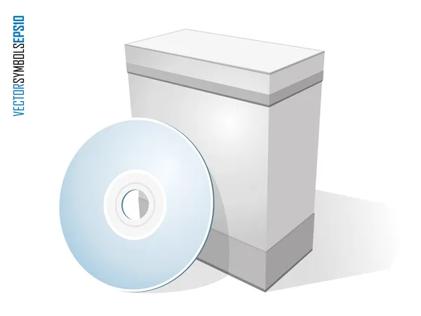 Blank software box with disc — Stock Vector