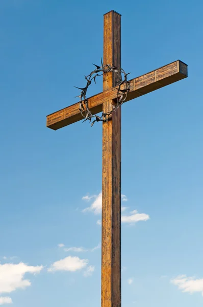 Dřevěný kříž — Stock fotografie