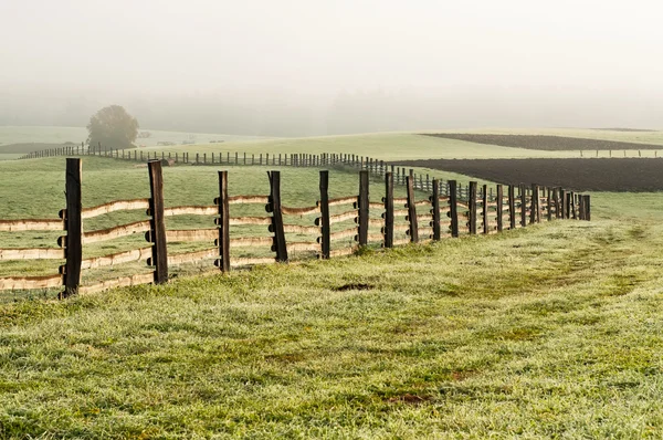 Sonbahar çit alanıyla — Stok fotoğraf