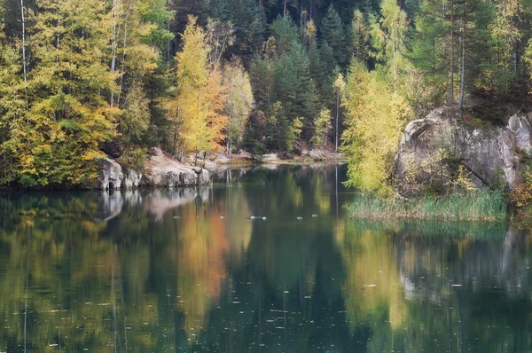 美しい秋の湖 — ストック写真