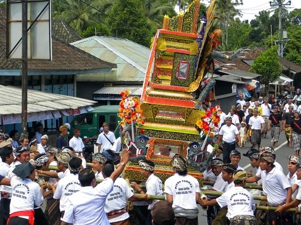 Balinesiska kremering ceremoni Stockbild