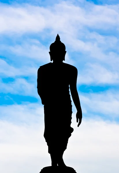 Silhouette di Buddha — Foto Stock