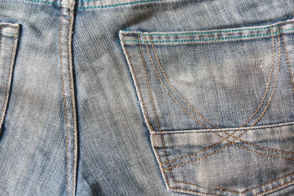 Padrões em sacos, textura de fundo de jeans — Fotografia de Stock