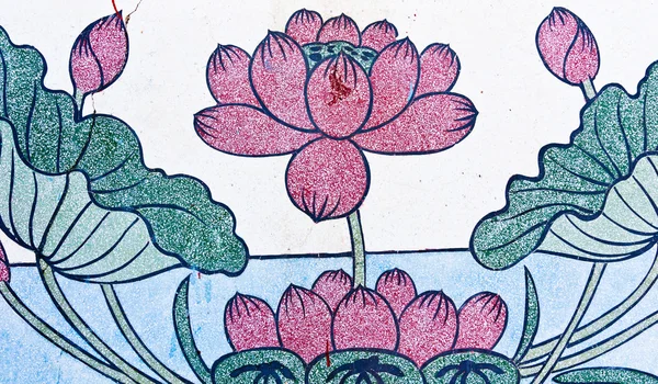 Lotus desen duvar — Stok fotoğraf