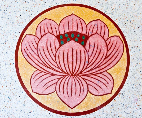 Lotus vzor v kruhu — Stock fotografie