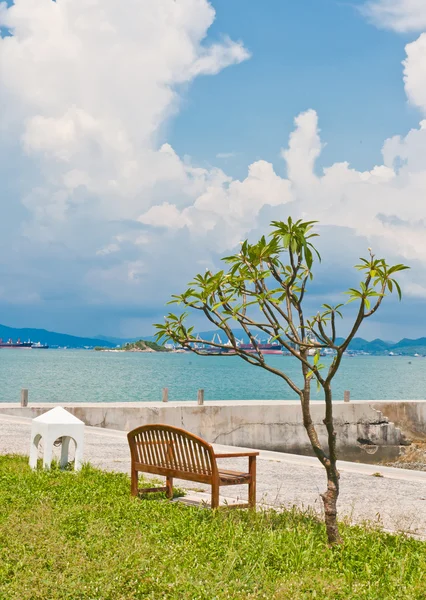 stock image Tropical beach chair