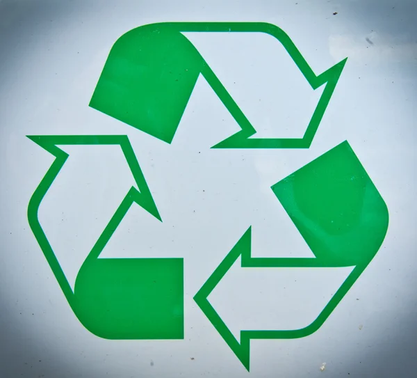 Fotos símbolo de reciclagem — Fotografia de Stock
