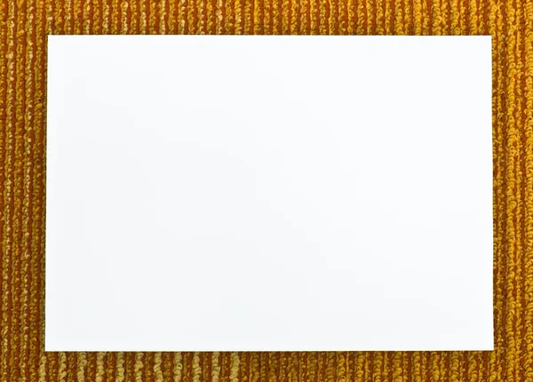 White paper on the floor mat — Stock Photo, Image