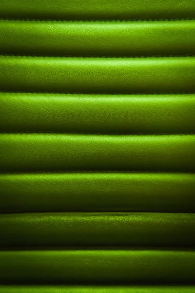 Green leather upholstery — Stock Photo, Image