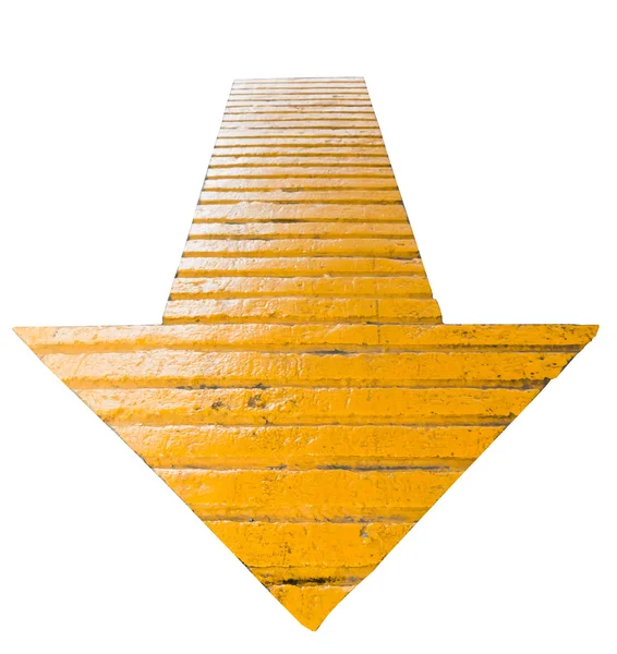 Flechas amarillas apuntando hacia abajo — Foto de Stock