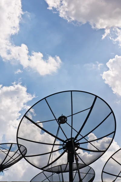 stock image Satellite dish black