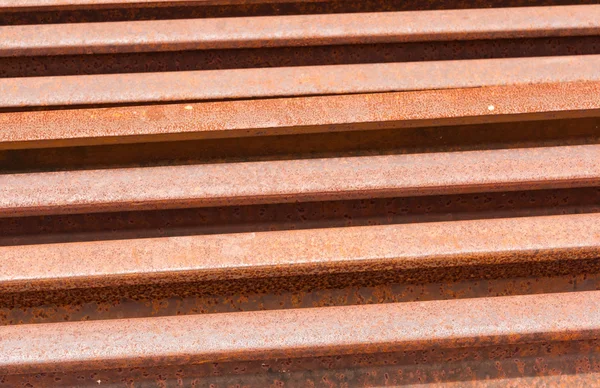 Räls av stål för järnvägen fälgar — Stockfoto