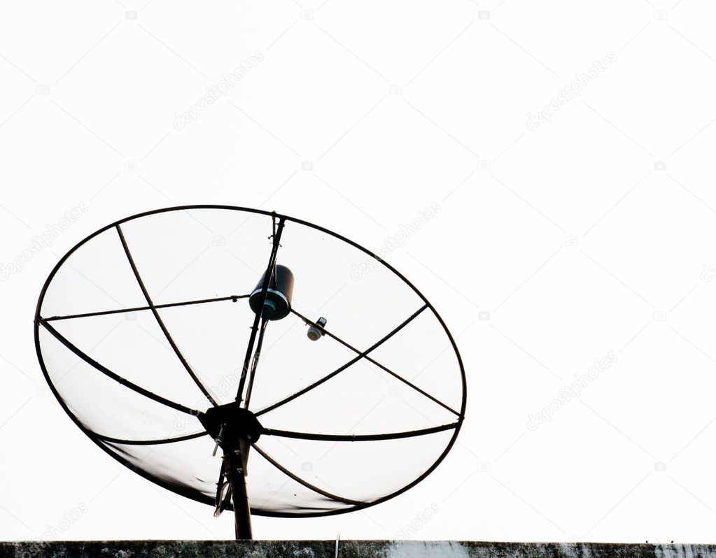 Satellite dish isolated
