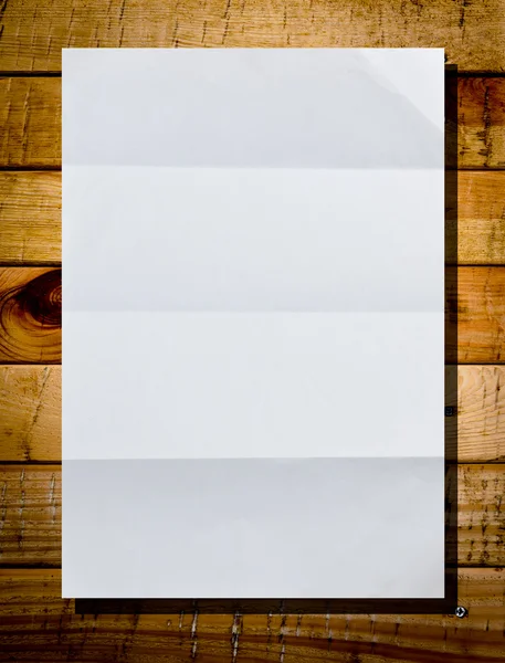 Vel wit papier op hout — Stockfoto