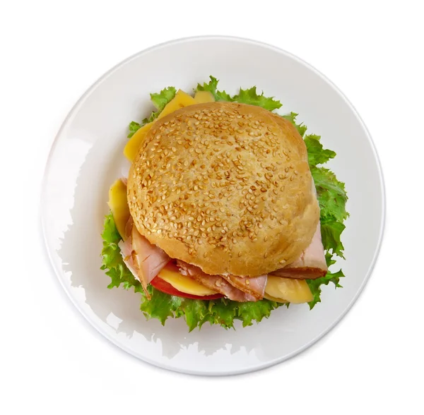 Sandwich on the plate — Stock Photo, Image