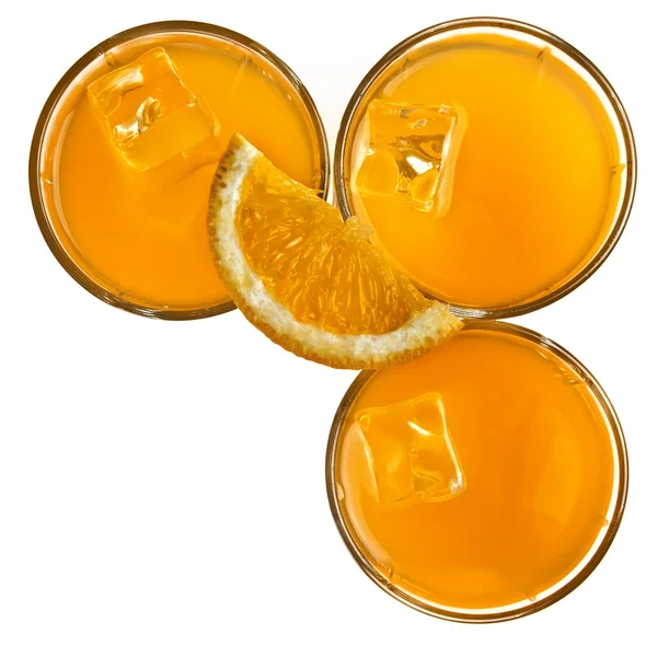Orange juice glasses — Stock Photo, Image
