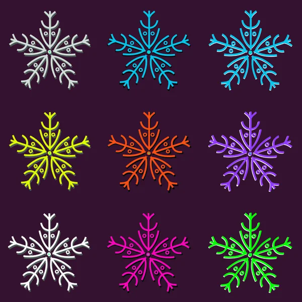 Sans couture flocons de neige Modèle de fond — Image vectorielle