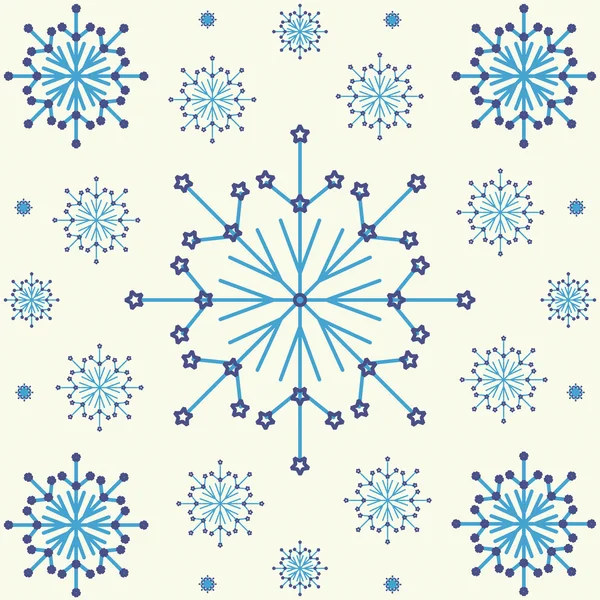 Vzorek pozadí bezešvé sněhové vločky — Stockový vektor