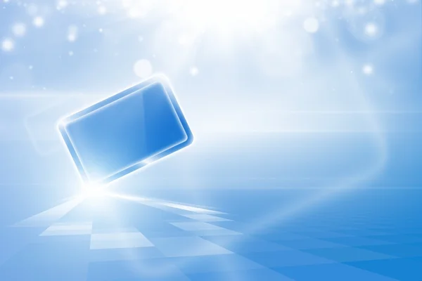 Abstracte mobiel apparaat in blauwe hemel — Stockfoto