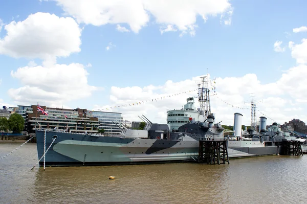 HMS belfast i london — Stockfoto