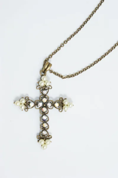 Cross and chain — Zdjęcie stockowe