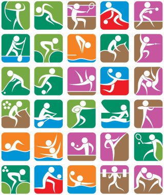 Summer Sports Symbols - Colorful