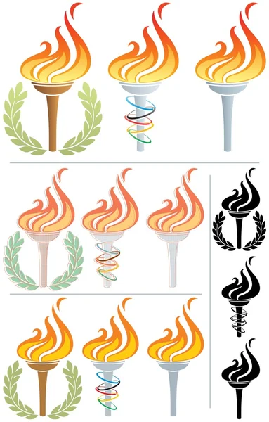 Палаючий факел — стоковий вектор