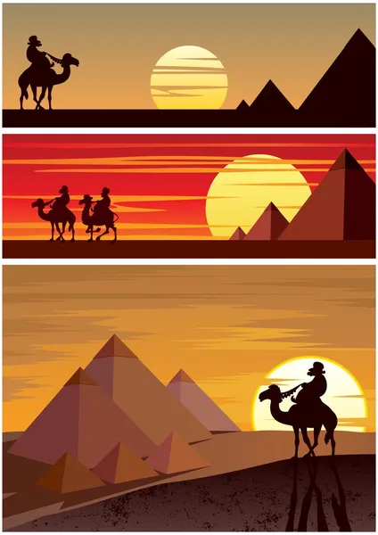 The Pyramids — Stock Vector