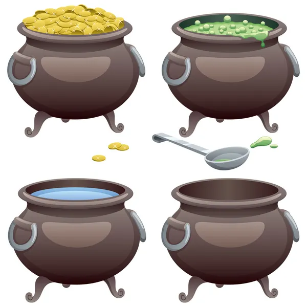 Pots Set — Stock Vector