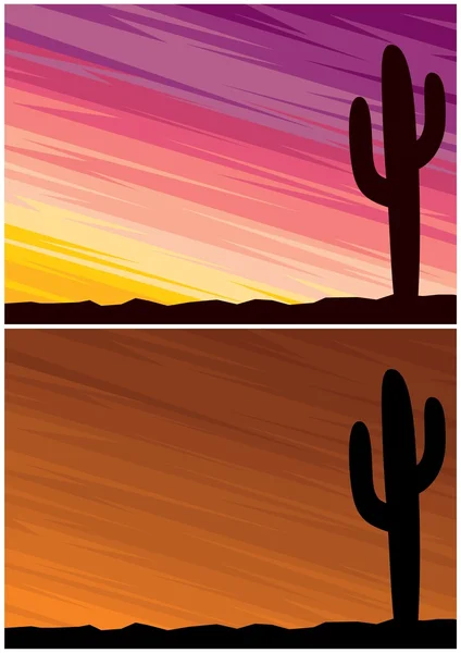 Sivatagi kaktusz — Stock Vector