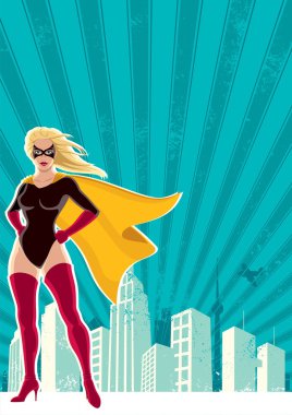 Super Heroine City clipart