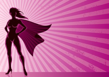 Super Heroine Background clipart