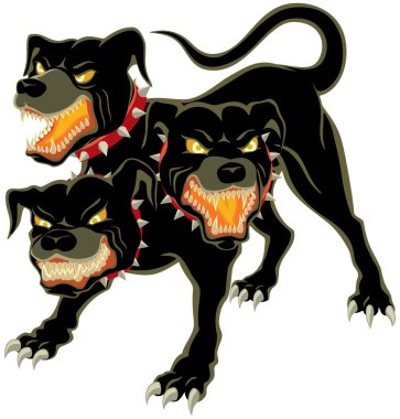 Cerberus on White clipart