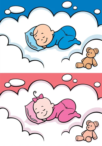 Bebé dormido — Archivo Imágenes Vectoriales