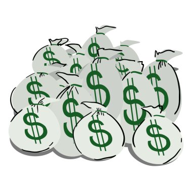 Sacks of money/Money clipart