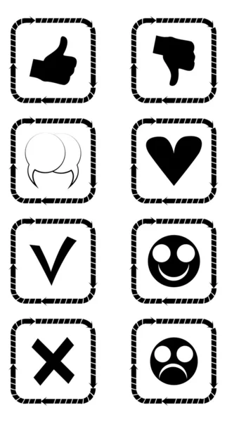 stock vector Social icons in black and white