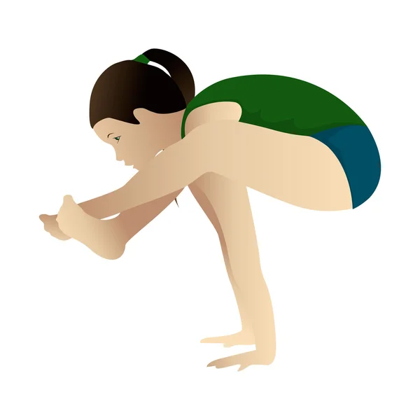 Mladá žena cvičí jóga bhujapidasana — Stock fotografie