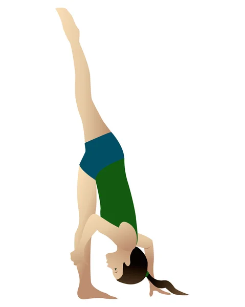 Yoga Çalışan Genç Kadın — Stok fotoğraf