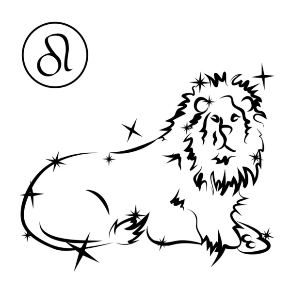 stock vector Leo zodiac sign