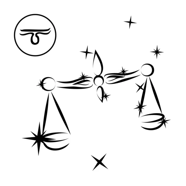 Signo del zodíaco LIbra — Archivo Imágenes Vectoriales