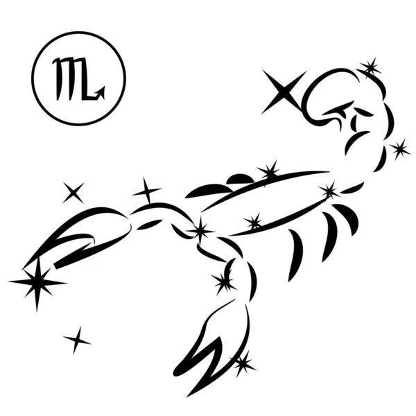 Scorpione segno zodiacale — Vettoriale Stock