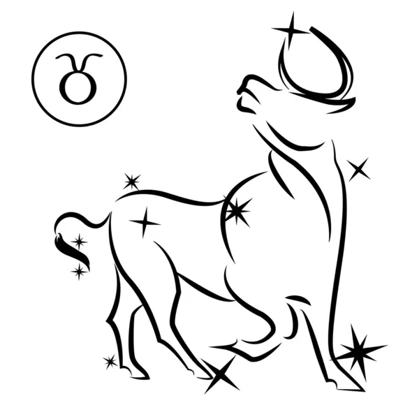 Taureau signe zodizque — Image vectorielle