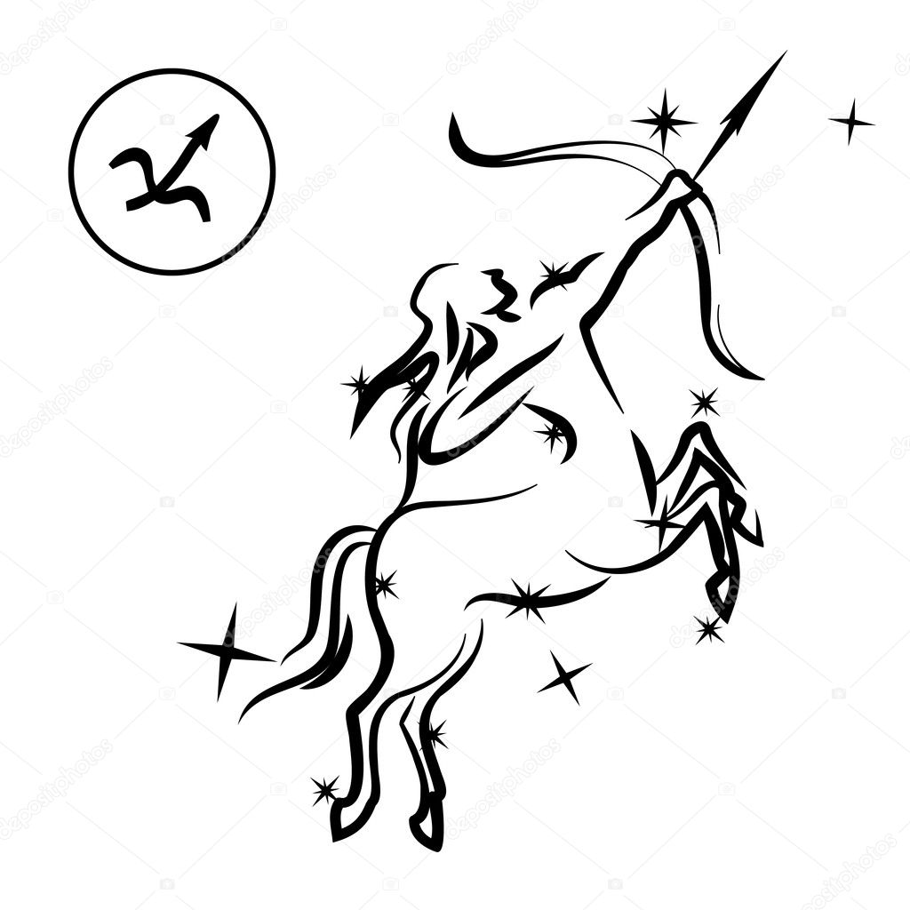 Sagittarius Zodiac Sign Stock Vector Image By Oko Laa