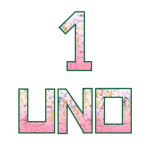 Uno (et ) – Stock-vektor