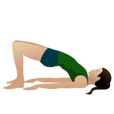 Bridge Pose, Setu Bandha Sarvangasana clipart