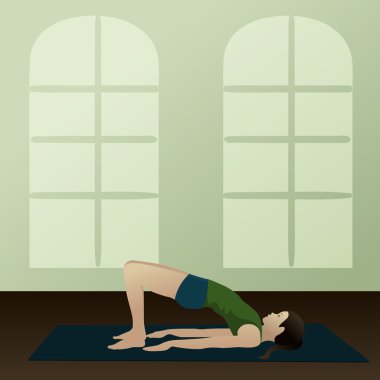 Bridge Pose, Setu Bandha Sarvangasana clipart